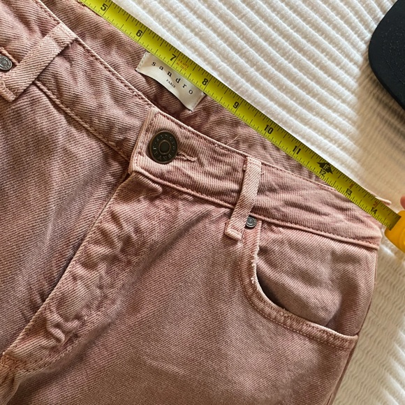 Sandro dusty vintage pink distressed high rise denim - Picture 5 of 8